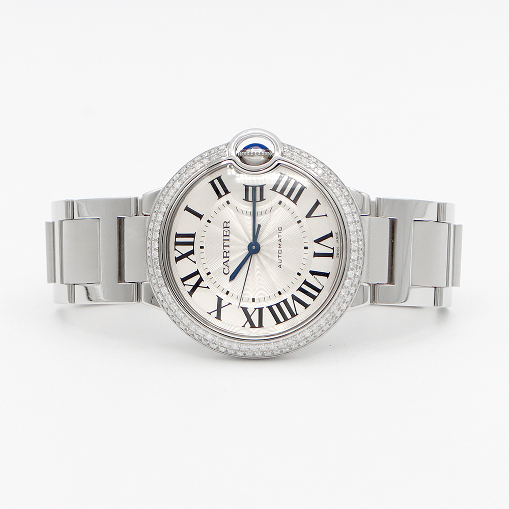 Cartier カルティエ バロンブルー MM 36mm ダイヤモンド ダイヤベゼル W6920046 SS メンズ レディース ボーイズ 自動巻き_画像5