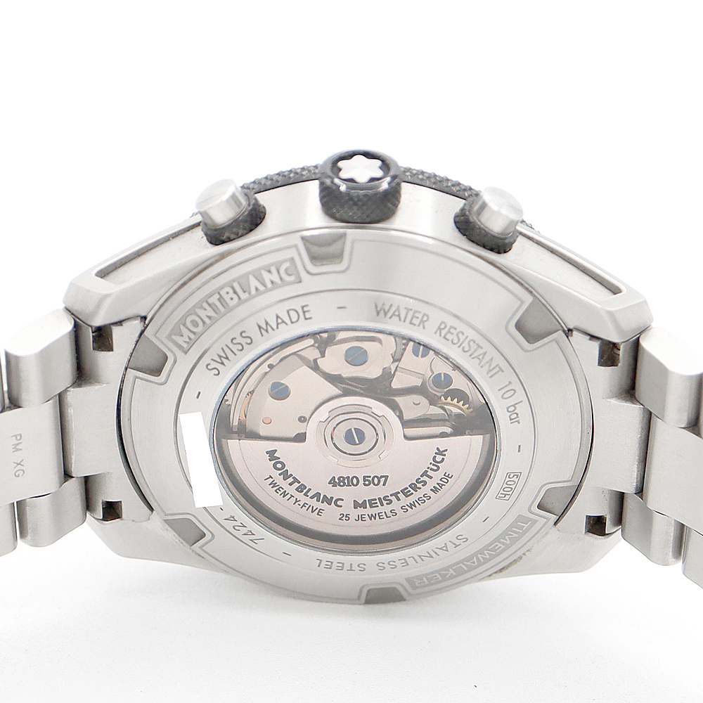MONTBLANC Montblanc time War car chronograph 116097 100m waterproof SS stainless steel ceramic men's self-winding watch 