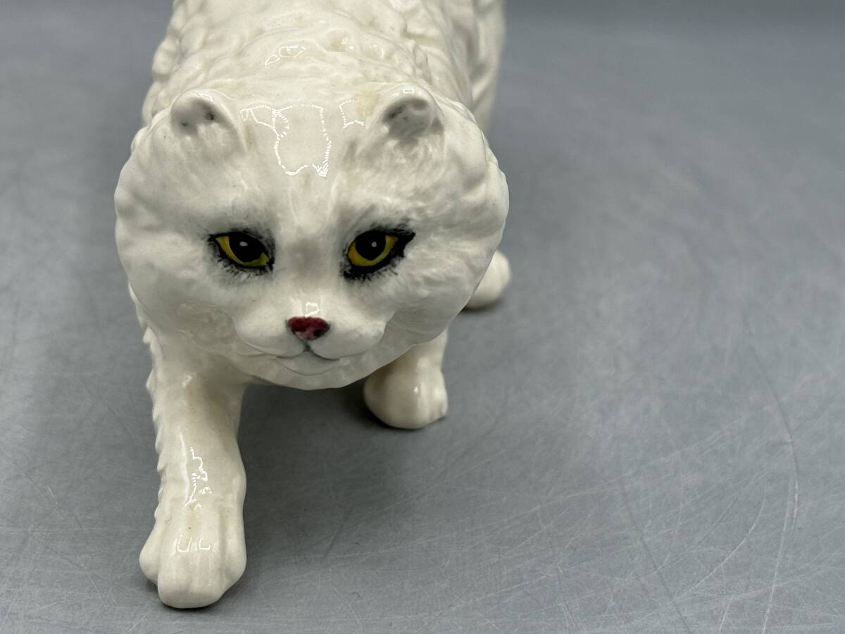 ロイヤルドルトン 白猫 猫 ネコ ねこ フィギュリン 置物 オブジェ (5)_画像3