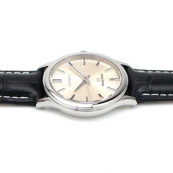 1円～ 3ヶ月保証付き 磨き済み 美品 本物 人気 Grand Seiko グランドセイコー 9581-7020 シルバー 革ベルト メンズ 時計の画像5