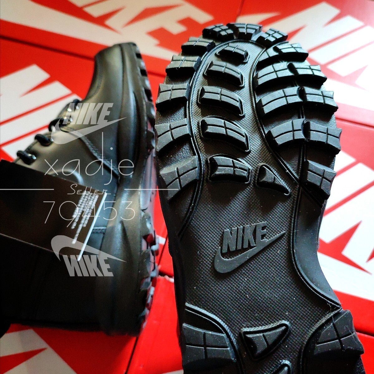 新品 正規品 NIKE ナイキ マノア レザー スニーカー ブーツ 黒 ブラック アウトドア キャンプ 28cm US10 箱付きの画像7