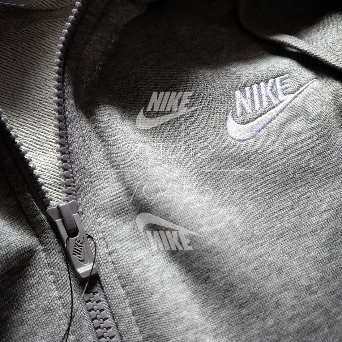  new goods regular goods NIKE Nike sweat top and bottom set Parker pants Logo embroidery setup ash gray white ...2XL XXL