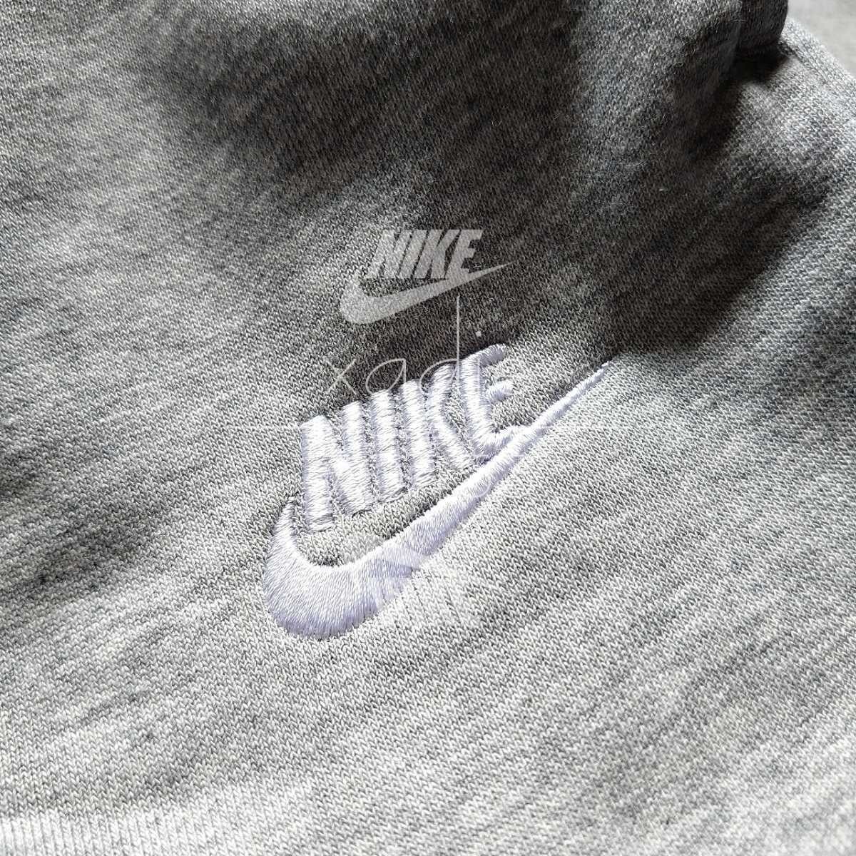  new goods regular goods NIKE Nike sweat top and bottom set Parker pants Logo embroidery setup ash gray white ...XL
