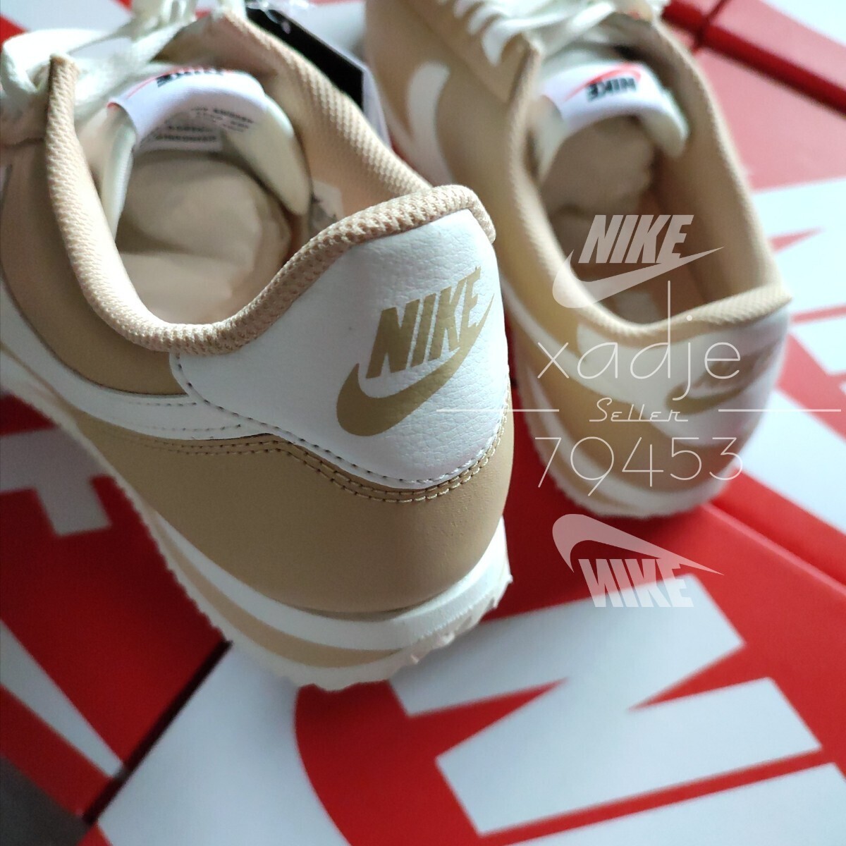 新品 正規品 NIKE ナイキ CORTEZ コルテッツ ベージュ セサミ 白 セイル WMNS 28cm (実質27~27.5cm) US11 箱付きの画像7