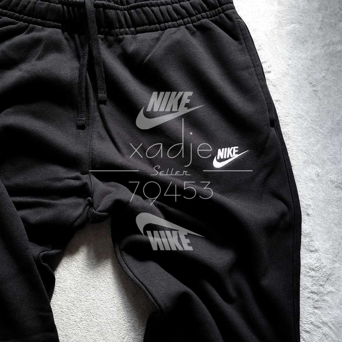  new goods regular goods NIKE Nike sweat top and bottom set Parker pants Logo embroidery setup black black white ...M