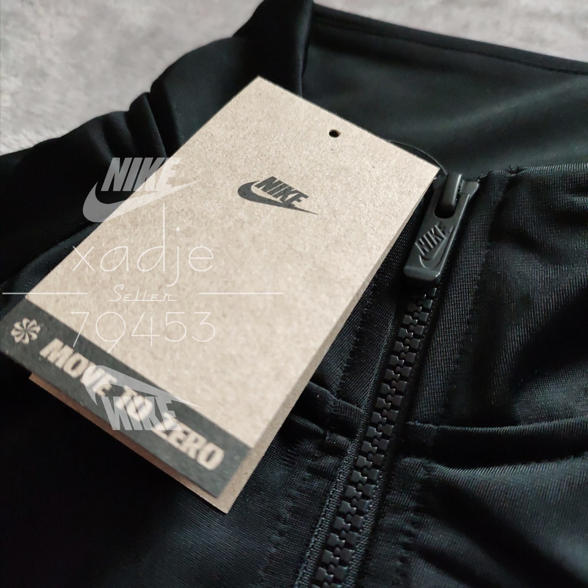 新品 正規品 NIKE ナイキ ジャージ 上下セット ジャケット パンツ ロゴ刺繍 セットアップ MOVE TO ZERO 黒 ブラック 白 XL