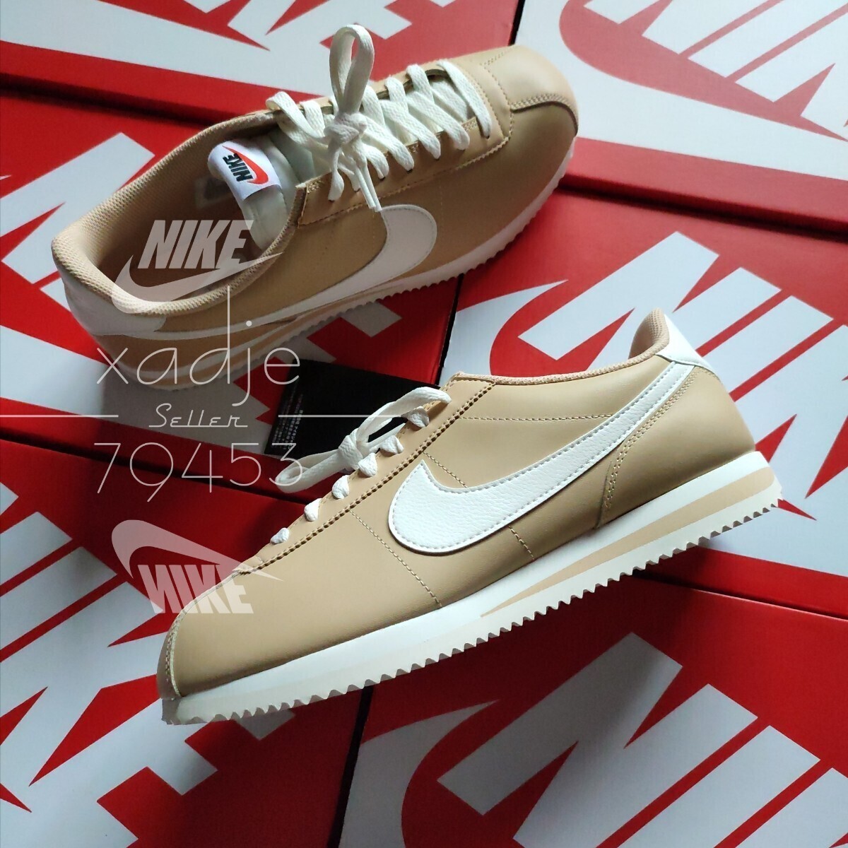 新品 正規品 NIKE ナイキ CORTEZ コルテッツ ベージュ セサミ 白 セイル WMNS 29cm (実質28~28.5cm) US12 箱付きの画像1