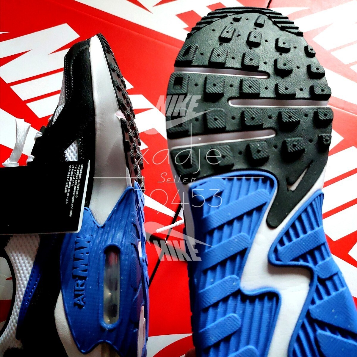  new goods regular goods NIKE Nike AIR MAX EXCEE air max e comb - white white black blue blue 26.5cm US8.5 box attaching 