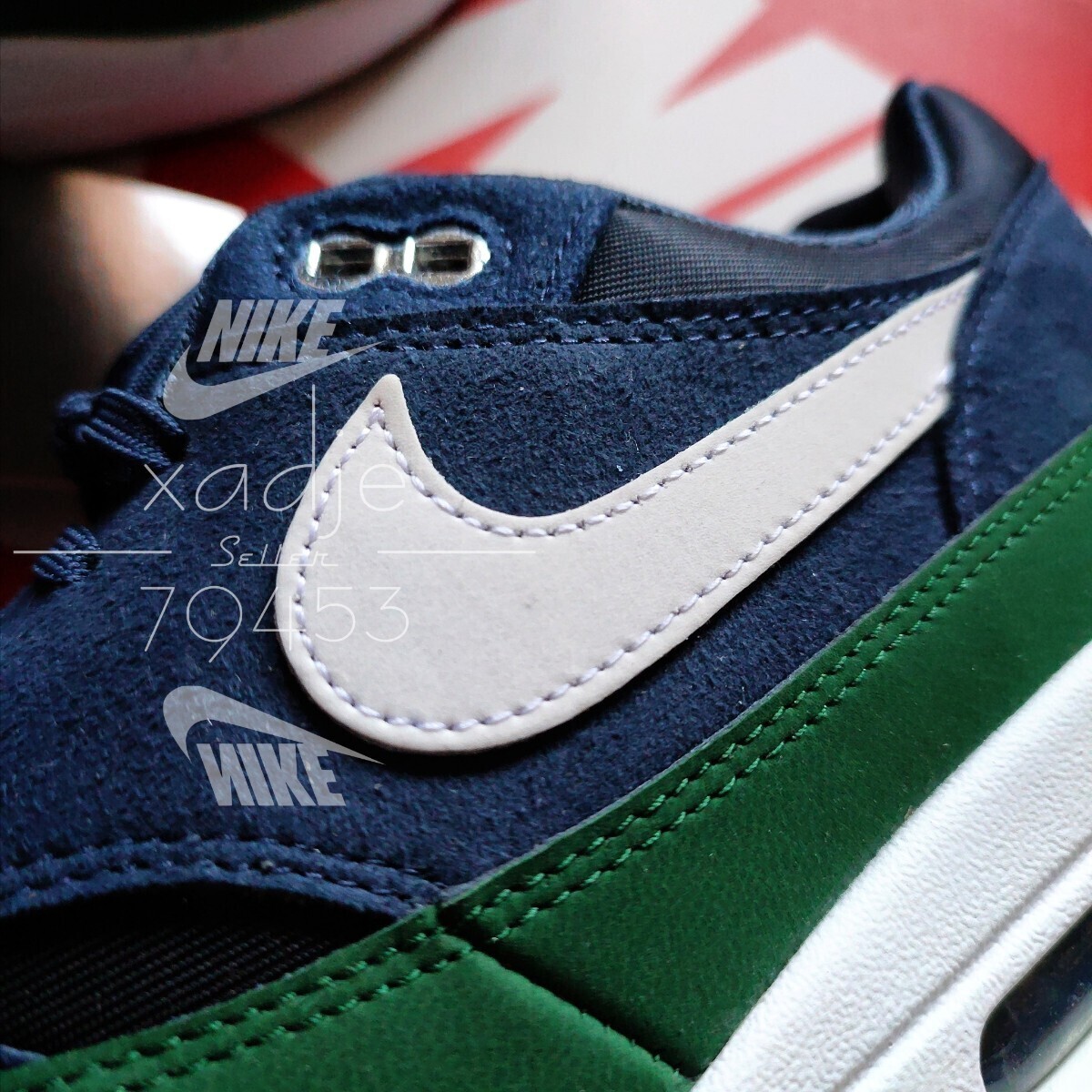 new goods regular goods NIKE Nike AIR MAX1 air max 1 low navy blue navy green green black white WMNS 27cm ( real quality 26~26.5cm) US10 box attaching 