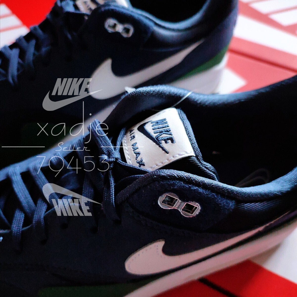  new goods regular goods NIKE Nike AIR MAX1 air max 1 low navy blue navy green green black white WMNS 27cm ( real quality 26~26.5cm) US10 box attaching 
