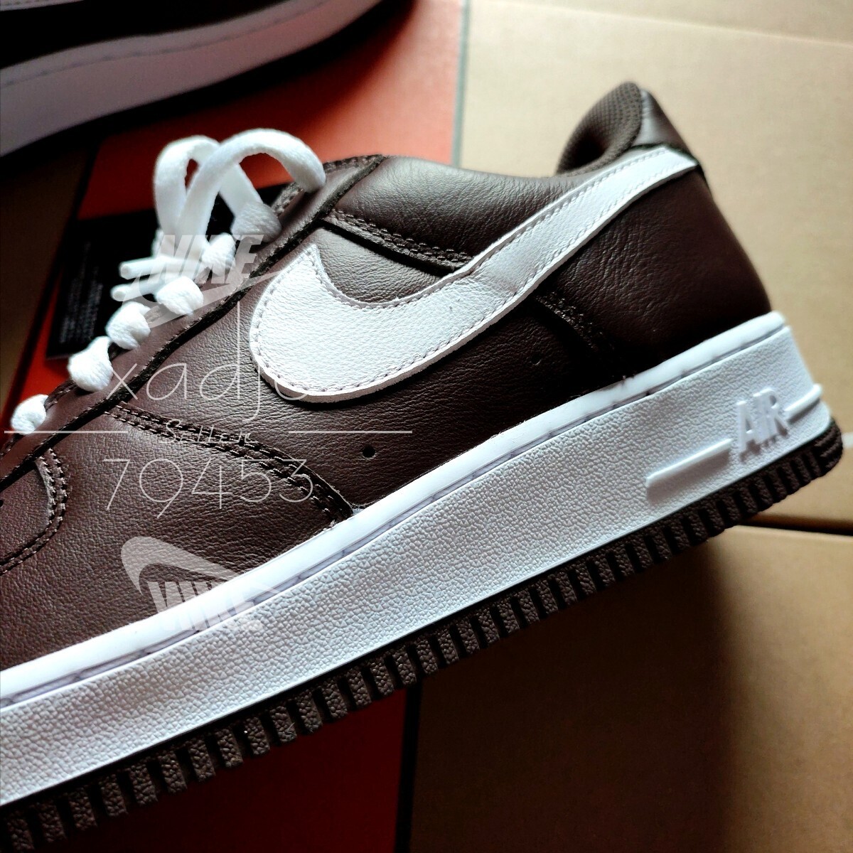  new goods regular goods NIKE Nike AIR FORCE1 LOW Air Force 1 low retro tea Brown white 26cm US8 original leather real leather box attaching 