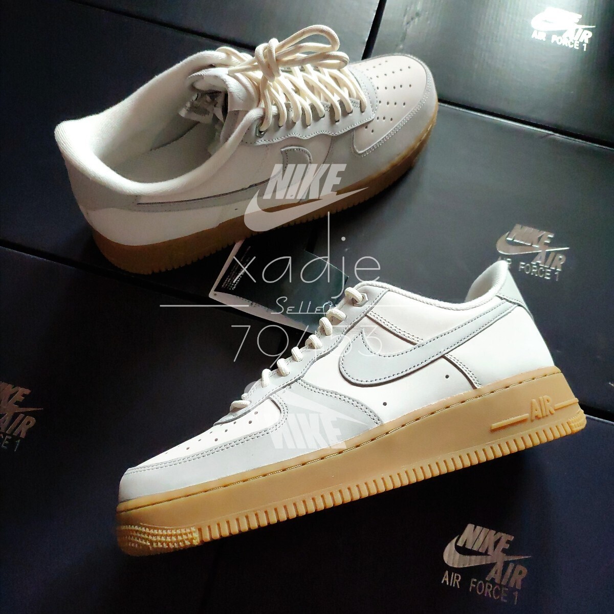 新品 正規品 NIKE ナイキ AIR FORCE1 LOW エアフォース1 ロー 07 ライトアイアンオール グレー系 クリーム 28.5cm US10.5 箱付き_画像1