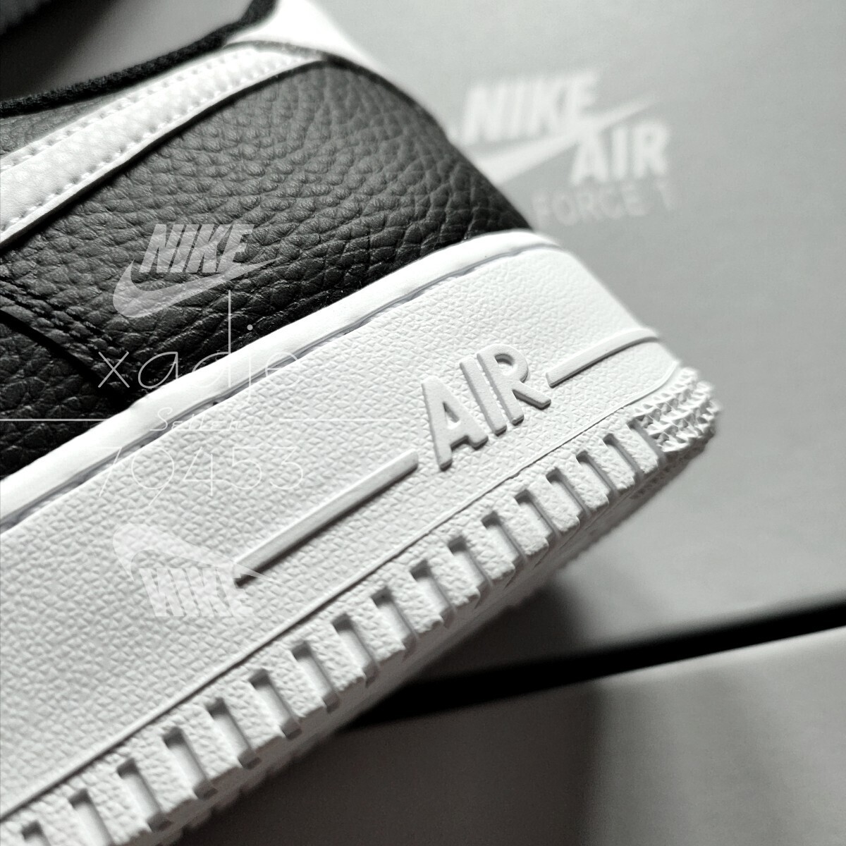  новый товар стандартный товар NIKE Nike AIR FORCE1 LOW военно-воздушные силы 1 low 07 чёрный черный белый 29cm US11 кожа с коробкой 