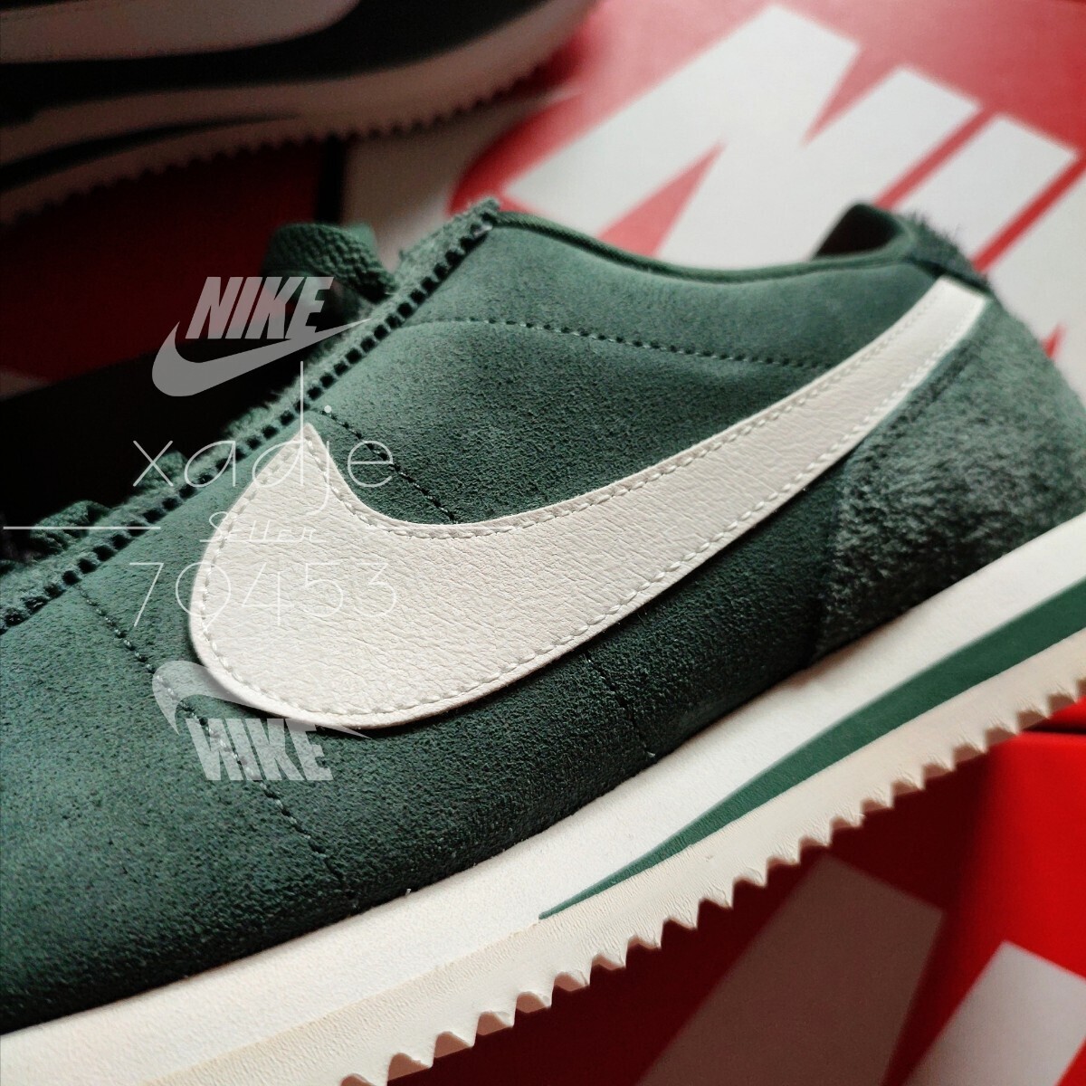 新品 正規品 NIKE ナイキ CORTEZ コルテッツ 緑 グリーン 白 セイル 28.5cm US10.5 スエード レザー 箱付き_画像2