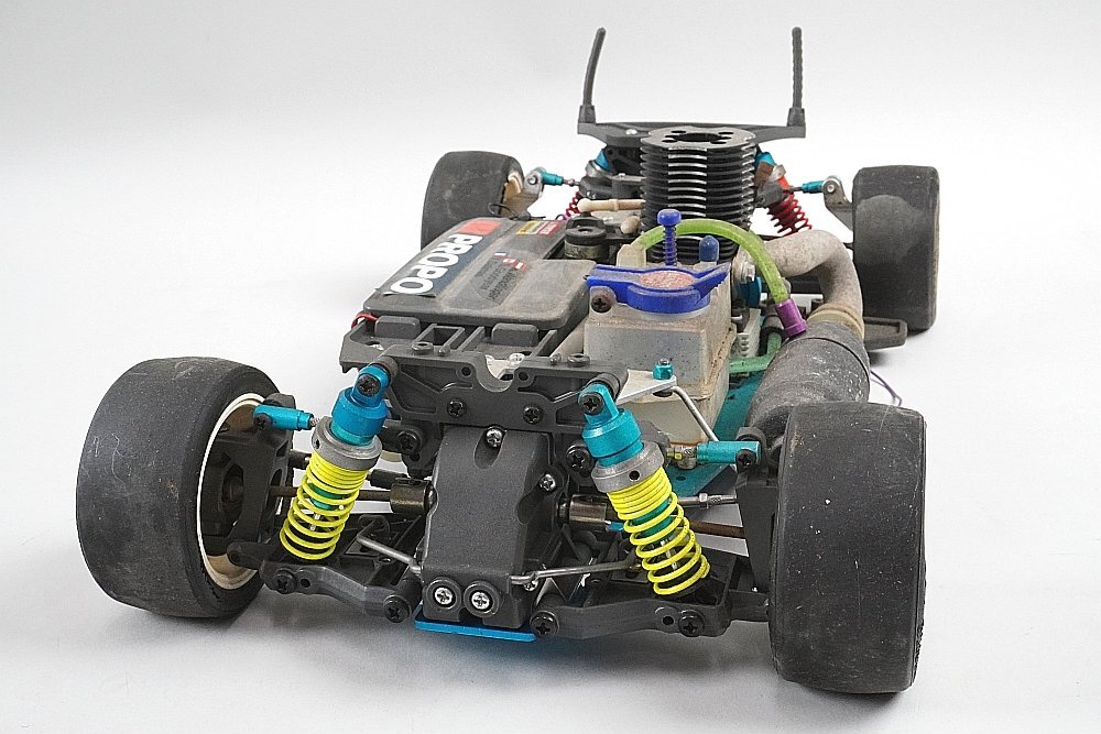 TAMIYA タミヤ 1/10 TG-10 MK.1 PRO シャーシ エンジンカー / サンワ SRC-2305 R2 FM40MHz レシーバー / HPI製エンジン搭載 ※ジャンクの画像3