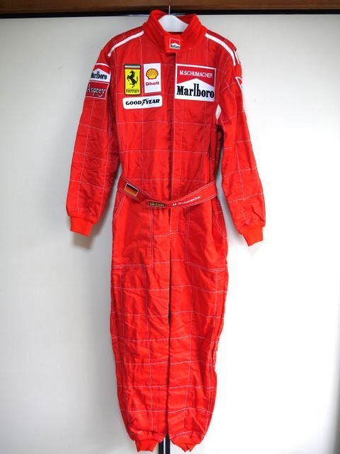 ▽ OMP Ferrari フェラーリ Marlboro マルボロ ミハエル・シューマッハ つなぎ レーシングスーツ 赤の画像1