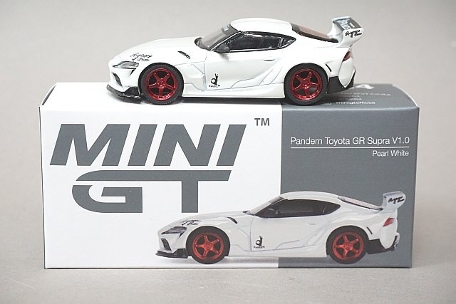 MINIGT / TSM トゥルースケール 1/64 Pandem Toyota パンデム トヨタ GR スープラ V1.0 パールホワイト (右ハンドル) MGT00424-Rの画像1