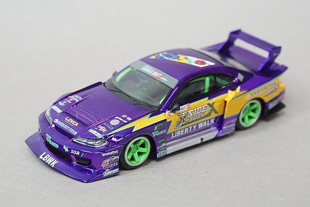 MINIGT / TSM トゥルースケール 1/64 日産 シルビア (S15) LBスーパーシルエット #555 2022 フォーミュラードリフト ジャパン MGT00576-Rの画像2