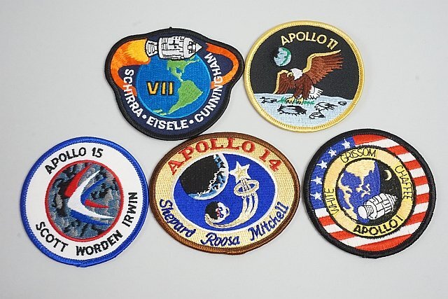 ★ APOLLP NASA ロゴ / 80s NASA アポロ計画 アポロ15号 などワッペン / パッチ ベロクロなし 9点セットの画像3
