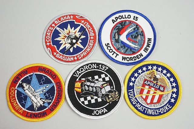 ★ 80s NASA アポロ計画 アポロ15号 / アポロ Conrad Gordon Bean などワッペン / パッチ ベロクロなし 9点セットの画像3