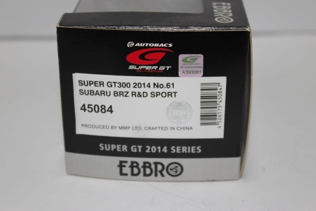 ▽ EBBRO エブロ 1/43 SUBARU スバル スーパーGT GT300 2014 BRZ R&D SPORT #61 45084の画像4