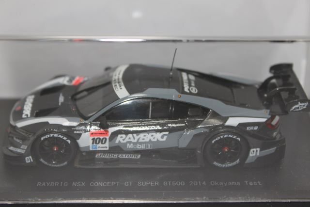 ▽ EBBRO エブロ 1/43 スーパーGT GT500 2014 Okayama Test RAYBRIG NSX CONCEOT-GT レイブリック #100 45091の画像2