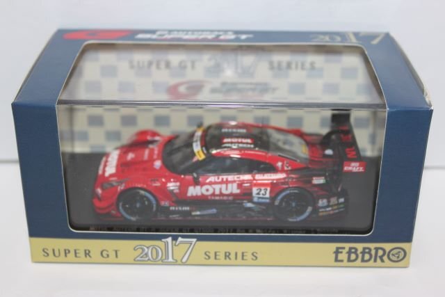 ▽ EBBRO エブロ 1/43 スーパーGT GT500 2017 Rd.8 Motegi Winner MOTUL AUTECH GT-R #23 45504の画像3