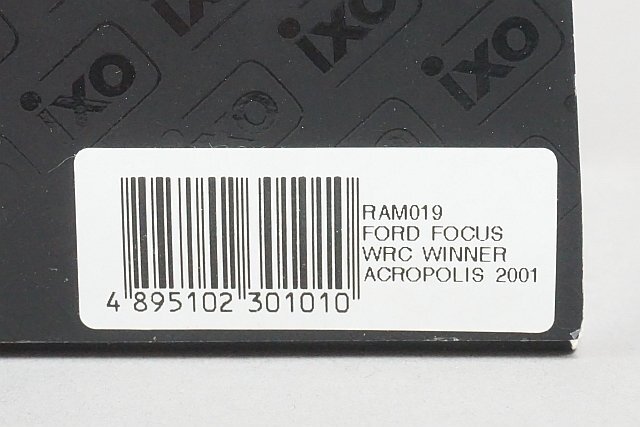 IXO イクソ 1/43 FORD フォード FOCUS WRC RALLY WINNER ACROPOLIS 2001 #4 RAM019の画像5