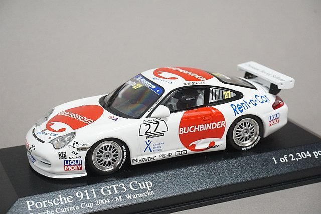 ミニチャンプス PMA 1/43 Porsche ポルシェ 911 GT3 CUP カレラカップ 2004 #27 400046227の画像1