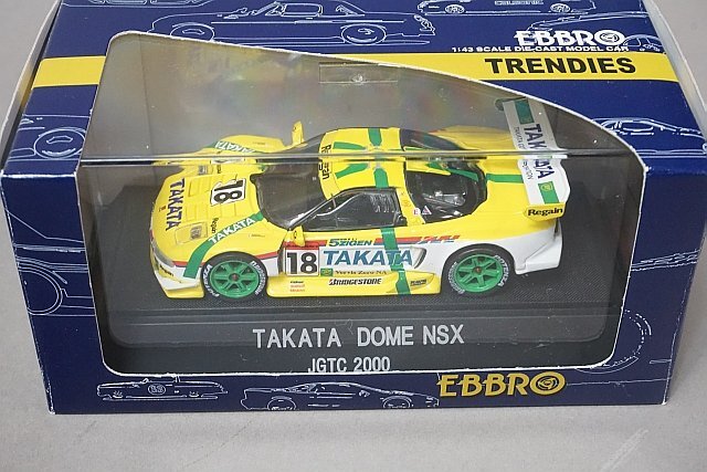 EBBRO エブロ 1/43 TAKATA タカタ NSX JGTC 2000 #18 イエロー×グリーン 43127_画像4