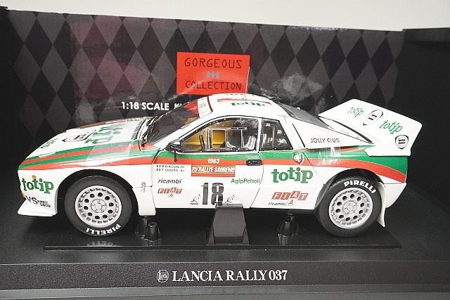 京商 KYOSHO 1/18 LANCIA ランチア 037 ラリー 1983 サンレモ #18 08302Aの画像1