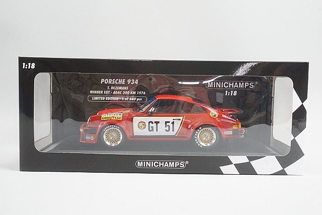 PMA ミニチャンプス 1/18 Porsche ポルシェ 934 優勝 EGT ADAC 300km 1976 #51 155766451の画像4