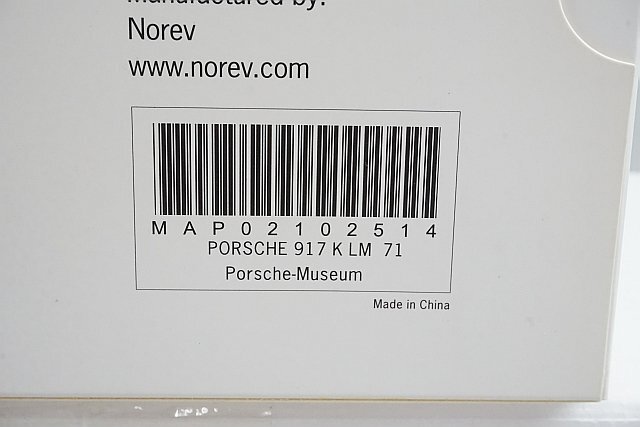 NOREV ノレブ 1/18 Porsche ポルシェ 917 K LM ルマン 優勝 1971 #22 ポルシェミュージアム特注 MAP02102514の画像9