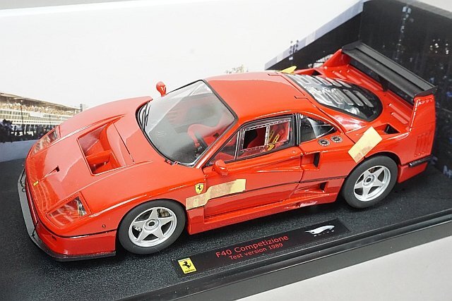 Hot Wheels ホットウィール エリート 1/18 Ferrari フェラーリ F40 コンペティツィオーネ テストバージョン 1989 レッド P9922の画像1