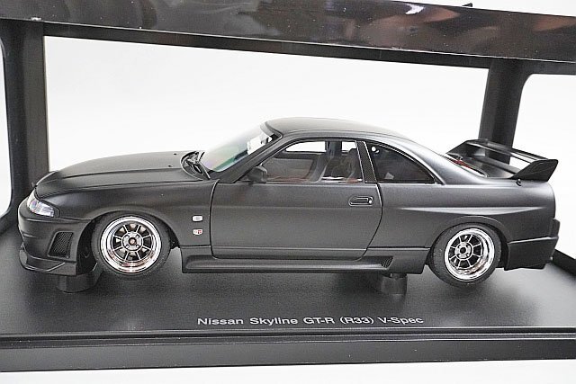 AUTOart オートアート 1/18 日産 スカイライン GT-R R33 ニスモ Rチューン マットブラック 77324 ※難有・ジャンク品の画像1