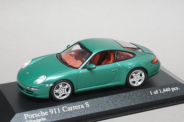 ミニチャンプス PMA 1/43 Porsche ポルシェ 911 カレラS 2004 グリーンメタリック ディーラー特注 400063022の画像1