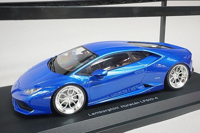 KYOSHO 京商 1/18 LAMBORGHINI ランボルギーニ ウラカン LP610-4 ブルー ランボルギーニくじ ラストトレジャー賞 ※難あり ジャンクの画像1