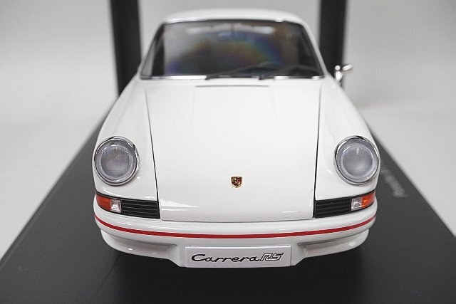 AUTOart オートアート 1/18 Porsche ポルシェ 911 カレラ RS 2.7 1973 ホワイト/レッドストライプ ※台座に割れ有り 78051の画像2
