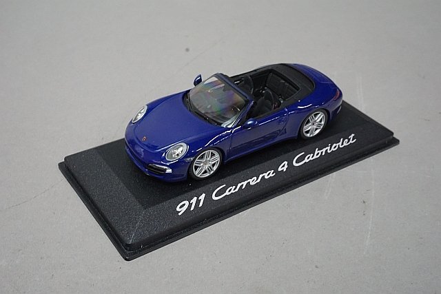 ミニチャンプス PMA 1/43 Porsche ポルシェ 911 Carrera カレラ 4 Cabriolet ダークブルー WAP0201110Cの画像1