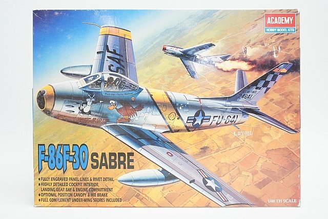 ★ ACADEMY アカデミー 1/48 F-86F-30 SABRE セイバー米国空軍 プラモデル 2162の画像1