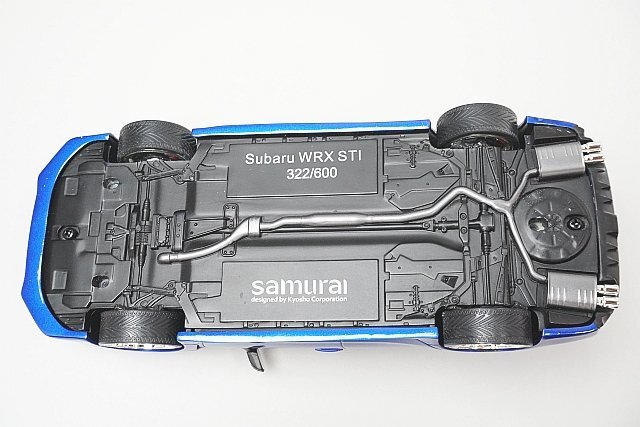 京商 KYOSHO 1/18 SUBARU スバル WRX STI タイプS WRブルーパール samuraiシリーズ ※難有・ジャンク品 KSR18007BLの画像5