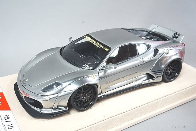 LB WORKS 1/18 Ferrari フェラーリ F430 リバティーウォーク LB パフォーマンス クロム ※パーツ破損有り クリアケース欠品の画像1