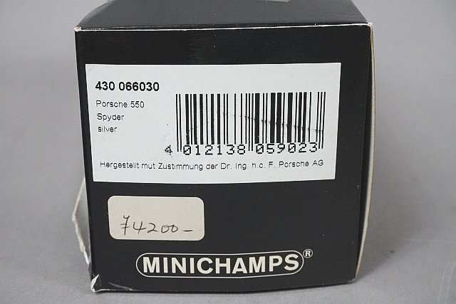 ミニチャンプス PMA 1/43 Porsche ポルシェ 550 スパイダー シルバー 430066030の画像5