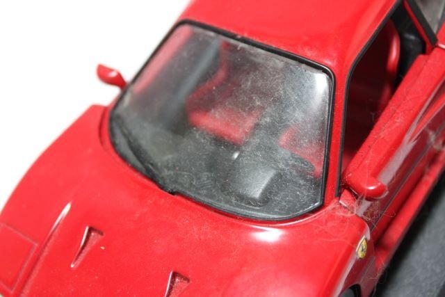 ▽ジャンク burago ブラーゴ 1/24 FERRARI フェラーリ F40-1987 ミニカー レッド 202646339の画像3