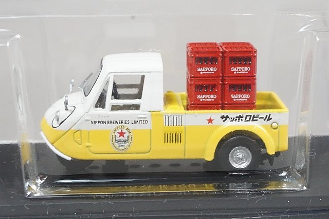 アシェット 1/43 懐かしの商用車コレクション ダイハツ CM8 1962 (大前醤油本店配達仕様) / マツダ K360 1969 2点セット ※外箱等欠品の画像8