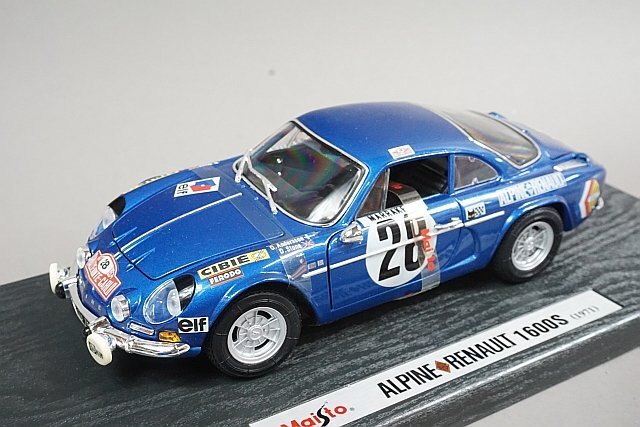 Maisto マイスト 1/18 ALPINE RENAULT アルピーヌ・ルノー 1600S 1971 #28 35850の画像1