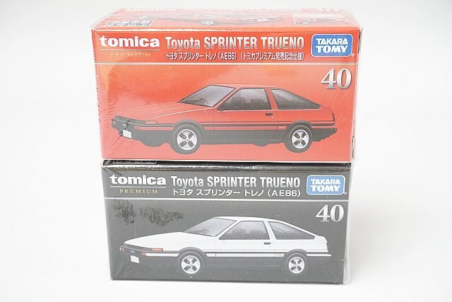 トミカ プレミアム 40 トヨタ スプリンター トレノ (AE86) トミカプレミアム発売記念仕様 / 40 TOYOTA スプリンター トレノ 2点セットの画像1