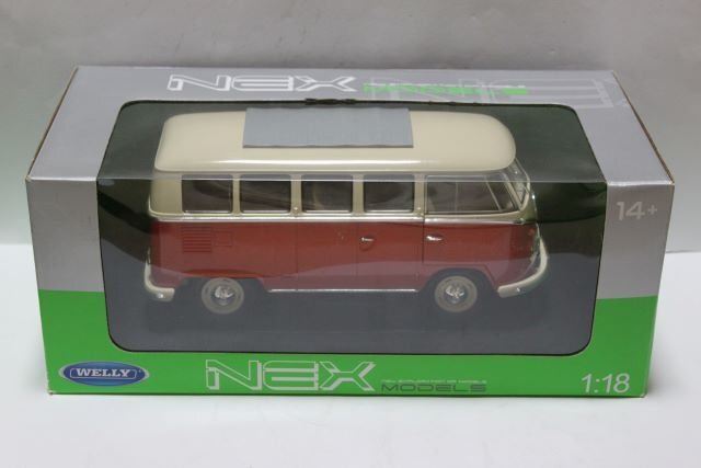 ▽ WELLY ウィリー 1/18 VOLKSWAGEN フォルクスワーゲン NEX MODELS VW TI 1963 バス ミニカー レッド WE12531R 8500の画像4