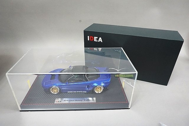 メイクアップ / イデア 1/18 Rocket Bunny ロケットバニー NSX 6666 Wheels!!!! メタリックブルー ※ジャンク品 IM022A2_画像8