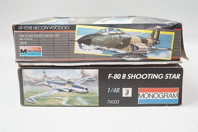 ★ MONOGRAM モノグラム 1/48 RF-101B RECON VOODOO 5818 / F-80 B SHOOTING STAR 74003 プラモデル 2点セット ※ジャンクの画像2